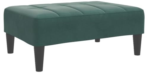 vidaXL Repose-Pied Vert foncé 77x55x31 cm Velours