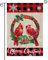 ZCHOMI Weihnachtsflagge mit Weihnachtsstern, 30,5 x 45,7 cm, doppelseitig, Jute, roter Vogel, Winter, Frohe Weihnachten, Hofflagge für draußen, Terrasse, Urlaub, Outdoor-Dekoration