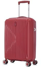 CELIMS - Valise Cabine en Polypropylène | Modèle 2025 | Taille 55cm 10kg | Serrure TSA | 8 roulettes 360 | Rouge