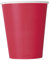 Unique 31456EU Bicchieri di carta senza plastica, 266 ml, colore rosso, 14 pezzi (confezione da 1)