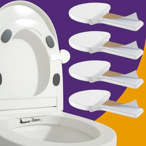 Toilet Seat Lift Handle, Toilet Lid Lifter, Avoid Touching the Toilet Lid, for Home, Office, and Toilet Training - Easy to Use, 4 Piece Set