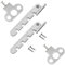 Lot de 2 verrous entrebâilleurs de fenêtre à position réglable, régulateur d'inclinaison pour fenêtres, convient pour fenêtre ou porte en bois/métal, plastique rigide – 4 fentes (8 cm réglable)