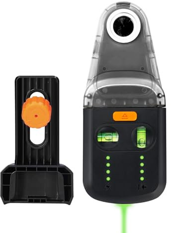 Elektrischer Bohrstaubabsauger Laser 3-in-1 5KG Tragfähigkeit Wandmontage Laser-Wasserwaagenhalter 2-Meter grüner Laser IP54-Schutzklasse für Tischlerei, Baukonstruktion, Schule