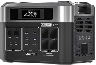 OUKITEL BP2000 Pro Groupe électrogène solaire 3600W, Générateur solaire 2048Wh avec batterie LiFePO4 pour stockage d'énergie, urgences dans les foyers ou petits bureaux, camping-cars, camping