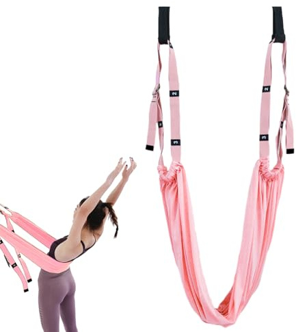 Cuerda de yoga aérea, de yoga aéreo - Equipo de estiramiento con anclaje para puerta,Entrenador de flexibilidad Asistente de flexión hacia atrás para divisiones Fuerte antigravedad, entrenamiento de d