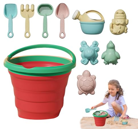 sandspiele sandspielzeug sandspielzeug Reise grabspiel Kinder ausgrabungsspiel Faltbarer obsteimer strapazierfähiges Kunststoff Set tragbar leicht über 3 Jahre