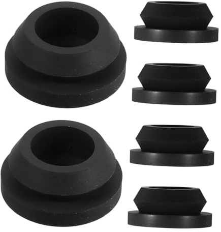 Gommini per Piano Cottura Camper 6 Pezzi in Gomma Nera | Compatibili con Fornelli Standard, per Griglia Fornello e Stufa Roulotte, Montaggio Semplice
