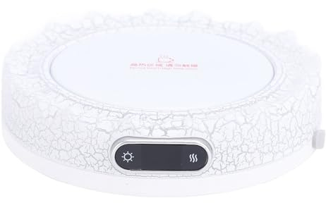 Fockety Salduola di Tazze Elettriche per la Scrivania, Scalda per caffè a Forma di Vulcano da 60 W con Chiusura Automatica, Luci Colorate e 4 Impostazioni di Temp (Spina europea)