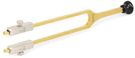 Stimmgabel nach Rydel Seiffer mit Fuss c128/C64 | Color Deluxe | aus Edelstahl titaniumbeschichtet | Farbe: gold