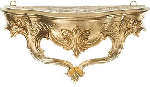 Artissimo Console murale baroque avec miroir, étagère, 30 x 16 cm, doré