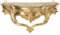 Artissimo Console murale baroque avec miroir, étagère, 30 x 16 cm, doré