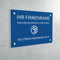 Praxisschild aus PVC - Graviertes Berufsschild zur Anpassung - Individuelle Größe (Bleu/Blau)