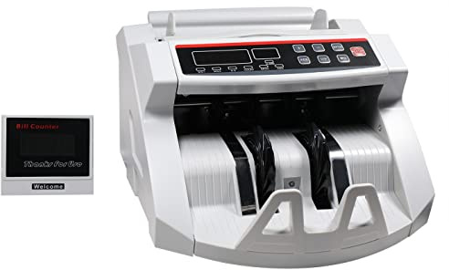 TEMPO DI SALDI Professional Banknote Counter with False Banknote Detector and Dual LED Display