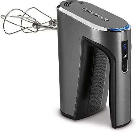 Cuisinart Electric Hand Blender & Mixer, EvolutionX Cordless Hand Mixer, 5 Speeds, Gray/Black, RHM-100