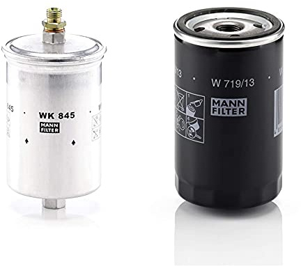 Original MANN-FILTER WK 845 - Kraftstoffwechselfilter - für PKW & Original Ölfilter W 719/13 – Für PKW