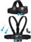 MiPremium Chest Harness Chesty Mount & Head Strap for GoPro Hero 13 12 11 10 9 8 Max Go Pro Hero 7 6 5 3 4 Session Black Silver Fusion DJI Osmo AKASO Accessories Kit for Action Cameras