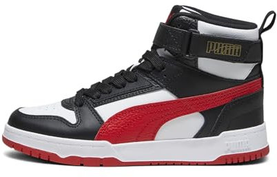 PUMA Rbd Game Jr Sneaker, White for All Time Red Black Gold, 38 EU
