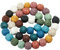 KYEYGWO 12 mm Runde Lavastein Perlen Strang für die Schmuckherstellung, Vulkangestein Lose-Perlen Halbedelsteine-Perlen Schmuck-Accessoires für DIY Design, Armband und Parfüm-Diffusor, Bunt