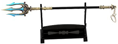 1 x God of War Chaos Klinge Donner Hammer Axt Schwert Waffe Modell Schlüsselanhänger mit Präsentationsständer, Standardmodell 12, Einheitsgröße