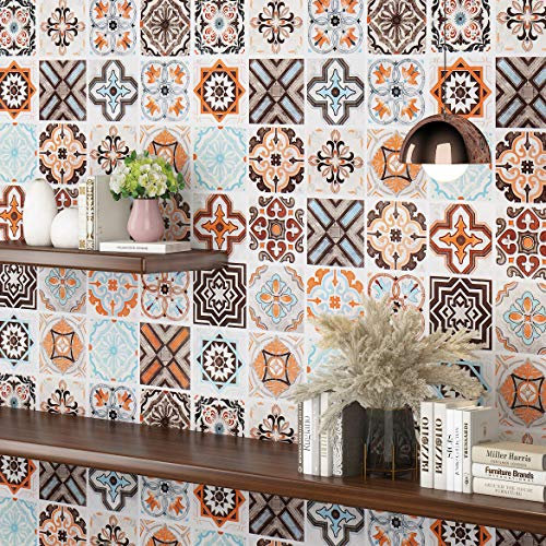 Livelynine Vinilo Cocina Azulejos Rollos 40CMx10M Vinilo Adhesivo Pared Baño Impermeable Papel Autoadhesivo Pared Baño Papel Pintado Pared Cocina Vinilo Adhesivo Muebles Suelo Vinilo Rollo Dormitorio