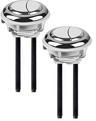 Lokatall Botón de descarga de doble empuje para inodoro, paquete de 2 botones de repuesto para inodoro, botón de tanque de inodoro con diámetro roscado de 48 mm (redondo)