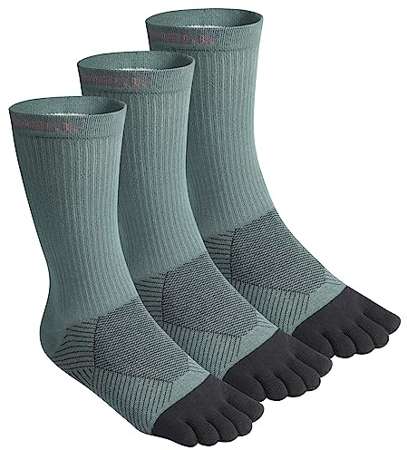 VWELL unisex - vuxen Cotton Toe Socks tåstrumpor