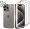 SPARIN für iPhone 15 Pro Panzer Schutz Glas [Full Screen], 3D Gebogene Kanten Vollflächige Schutzfolie und Kameraschutz, mit Installationshilfe, Militärischer Schutzgrad, Kratzfest, 2+2 Stück