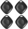 VeVaad Lot de 4 localisateurs d'objets Bluetooth, portée de 15 m, compatible avec iOS, compatible avec Android, pour clés, bagages, valises, portefeuilles, sacs - Noir