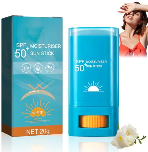 GAROMIA Sunscreen Stick SPF50 Sonnencreme Gesicht Fest Moisturizing Sunscreen Stick Einfach Anzuwendend Sonnenschutz for All Skin Types