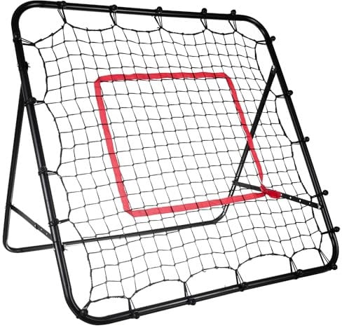 TRIZAND Rebounder für Fußball 100x100x72 cm/ 120x120x72 cm Flexible Zielscheibe Klappbar Kickback Tor Rückprallwand Metall 23610, Größe:100x100x72 cm