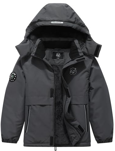 BYLESIN Kid's Waterproof Ski Jacket Warm Winter Coat Boys Snowboarding Jackets Outdoor