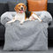 Mora Pets Sofaschutz Hund Hundedecke Sofa Hundebett Couch Plüsch Sofaschoner für Hunde wasserdicht & antirutsch Hundekissen, L 89 x B 112 x H 15 cm (4-in-1)