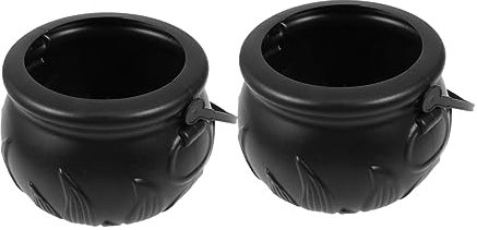 OKUMEYR 4stücke Teiliges Halloween Eimer Große Schwarze Kunststoffkörbe Für Süßigkeiten Tragbar Und Leicht Für Mädchen Bei Halloween-feiern Und Kostümen