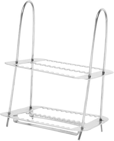 Gatuida 26 Position Glass Slides Storage Rack Stainless Staining Rack Microscope Slide Holders