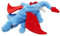 Folpus Quietschendes Hundespielzeug, Kauspielzeug für Hunde, Drachen-Hundespielzeug, Robustes Haustiergeschenk, Plüschspielzeug, interaktives Plüschspielzeug, Blau