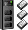 FirstPower NP-FW50 Battery 3-Pack and Triple Slot Charger for Sony Alpha A6000 A6300 A6400 A6500 A7 A7II A7RII A7SII A7S A7S2 A7R A7R2 A5100 A5000 RX10 RX10II ZV-E10 Camera