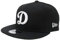 New Era Los Angeles Dodgers D Black & White Basic 9FIFTY Snapback MLB Cap, One Size