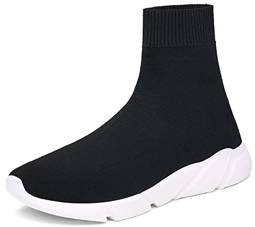 NEWQSING Unisex Scarpe da Passeggio Taglio Alto Comode Fannullone in Maglia | Scarpe da ginnastica unisex alte e comode, slip-on in maglia traspirante, ideali per passeggio e uso quotidiano.