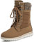 Polar Boot Damen Gesteppt Kurz Schnee Winter Kunstpelz Warm Dauerhaft Wasserdicht Stiefel - 6 - TAN39 AYC0527