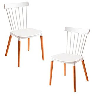 Regalos Miguel - Packs Sillas Comedor - Pack 2 Sillas Leka - Blanco