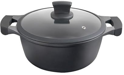 Metaltex XPERT-Cacerola Alta Aluminio Fundido, 24 cm, Antiadherente ILAG 3 Capas, Full Induction válido para Todo Tipo de cocinas, 4.1 litros