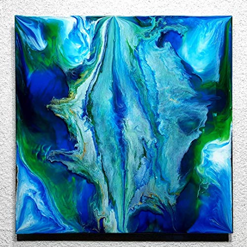 ORIGINAL Resin Kunst Abstrakte Malerei Bild Harz Gemälde Modern Art HANDGEMALT - hochglanz Wandbilder direkt vom Künstler F.H. - Wohnung Deko Wohnzimmer - Werksnummer: Re 056
