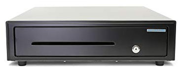 Kassenschublade - Geldfach - Kassenlade - Geldkassen - Elektronische Frontöffnung mit RJ11 USB-Anschluss und manuelle Öffnung mit Schlüssel (Schwarz)