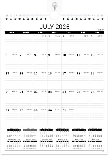 Kalender 2023-2024 – Monatlicher Wandkalender Planer von Januar 2023 – Juni 2024, linierter Raum mit julianischen Daten, perfekt für die Planung und Organisation Ihrer Zuhause und Office Eis