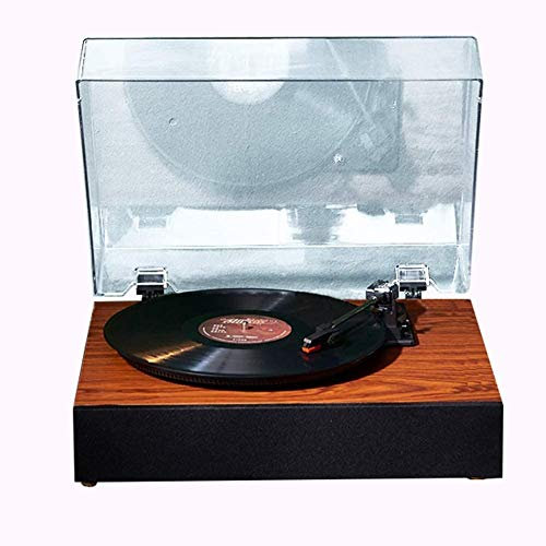 AWANG Bluetooth Vinyl Record Player, 3 Speed Bluetooth Turntable with Built-in Stereo Speakers, Supports USB, RCA Output, Headphone Jack, MP3, Mobile Phones Music Playback (Oak)
