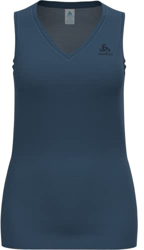 Odlo Damen F-Dry Light ECO Funktionsunterwäsche Tanktop, Blue Wing Teal, M