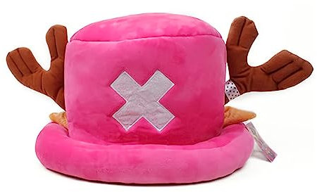 KITAT Gorras de anime Tony Tony Chopper Cosplay lindo sombrero de peluche de anime disponible en cinco colores, rosa, 26 x 16 cm
