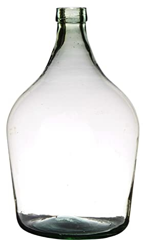 INNA-GLAS Glasflasche Jenson, recycelt, klar-grün, 39cm, Ø25cm, 10L | Glasballon