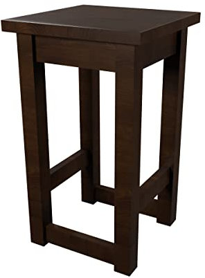 Magnetic Mobel Barhocker Massivholz Sitzhöhe 55 cm Nussbaum Belastbar 110kg Fußstütze Innen Außen Barstuhl Tresenhocker