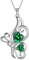 Aurora Tears Grüne Schmetterlings-Herz-Halsketten-Frauen-925 Sterlingsilber-Tier-Schmetterlinge können geschaffener Smaragd-Geburtsstein-Smaragd-Anhänger-Kristallhochzeits DP0307G